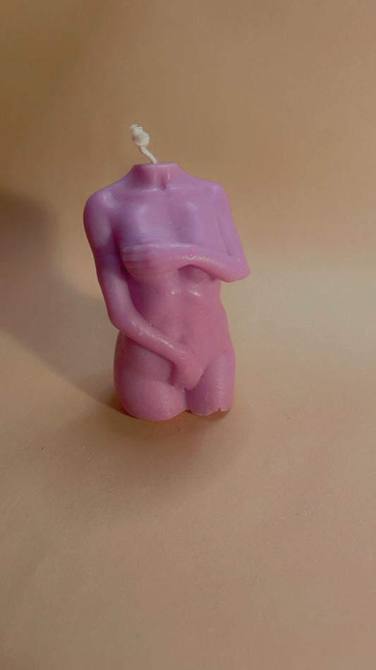 Purple Female Figure Soy Candle